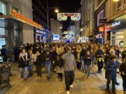 Crides contra el racisme i el feixisme a la manifestació de protesta pel desallotjament de l’Institut B9 de Badalona