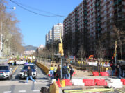 Els docents tallen amb columnes la Meridiana, la Gran Via i la Diagonal de Barcelona