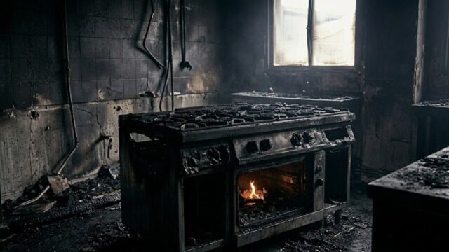 Imatge generada per IA de l'incendi a Arenys de Mar