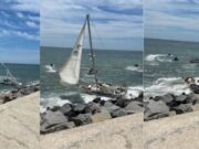 Salven dues persones a Mataró segons abans que el veler xoqués contra les roques