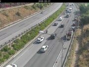 Retencions a l’entrada de Mataró per un accident a la C-32 a Premià de Dalt.