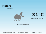 AEMET: El temps per a Mataró – 21 de Juny de 2026
