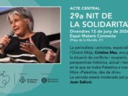 Mataró celebra la 29a Nit de la Solidaritat centrada en el conflicte palestí i els drets dels refugiats