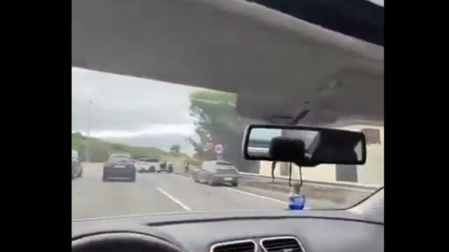 Imatge de l'accident a Canet de Mar (Anti-radar Catalunya)